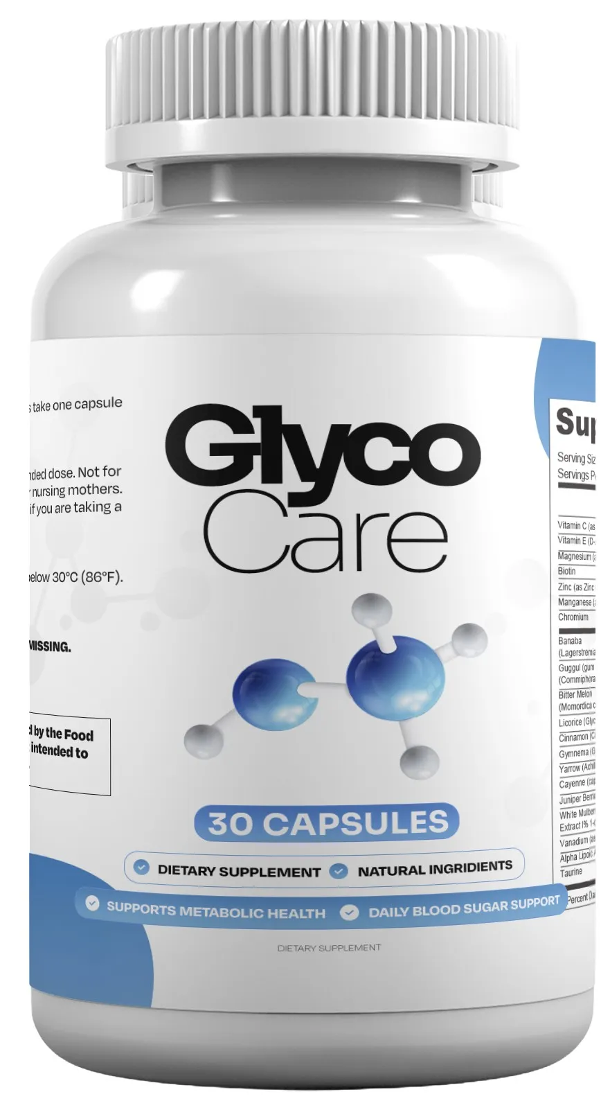 GlycoCare Blood Sugar Support Supplement Bottle