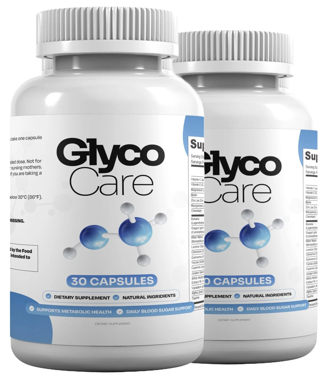 GlycoCare Blood Sugar Support Supplement Capsule Bottle